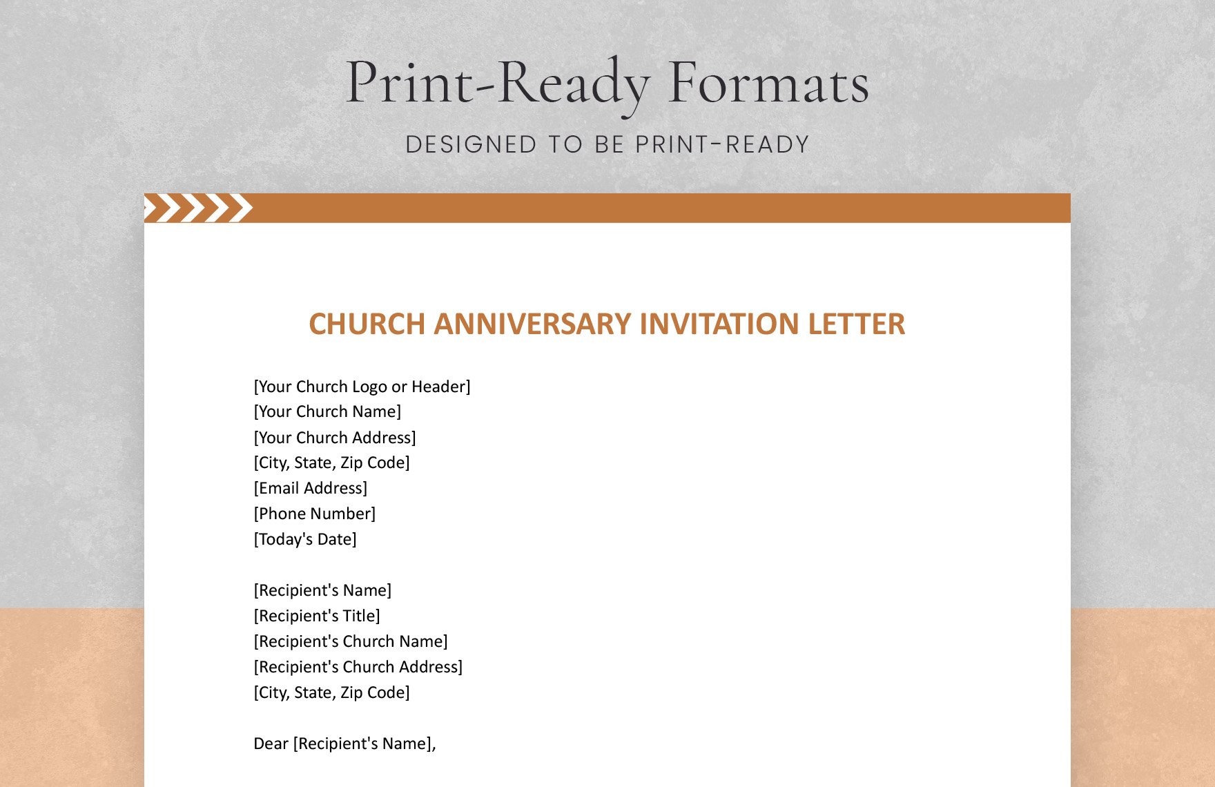 Church Anniversary Invitation Letter