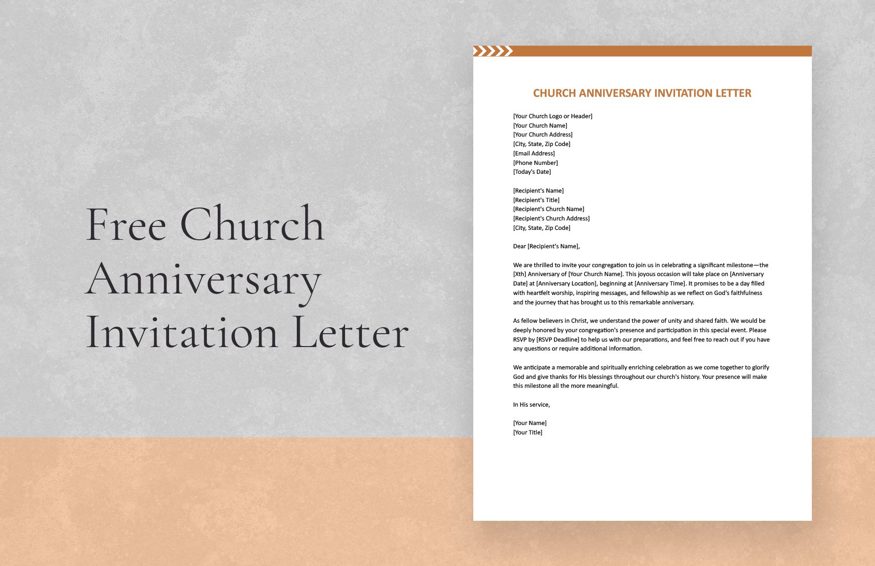 Church Anniversary Invitation Letter