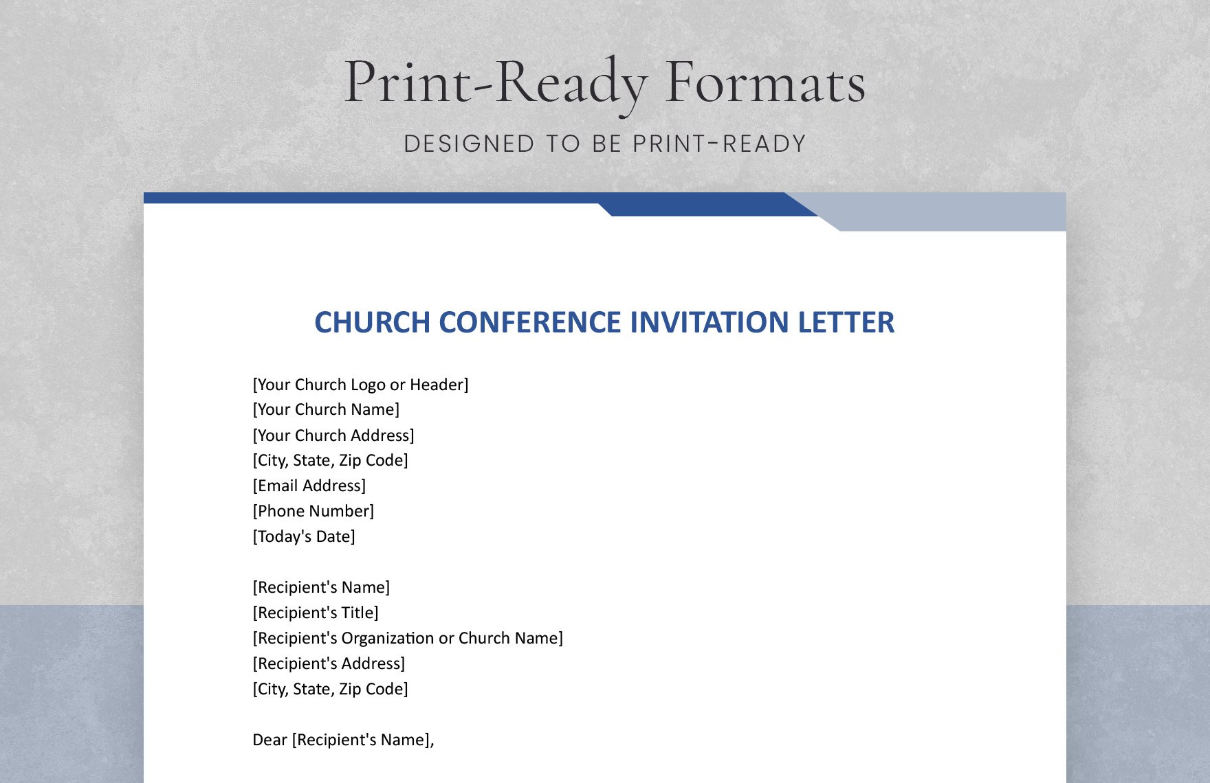Church Conference Invitation Letter
