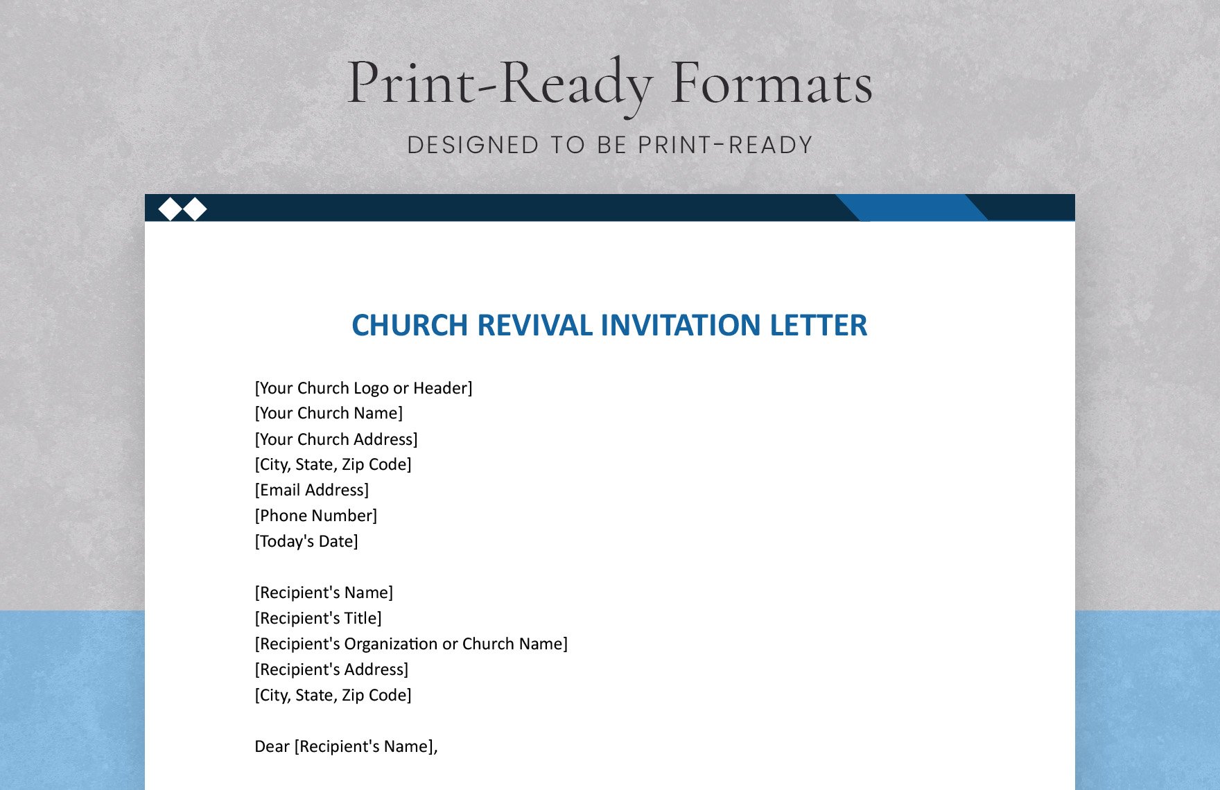 Church Revival Invitation Letter