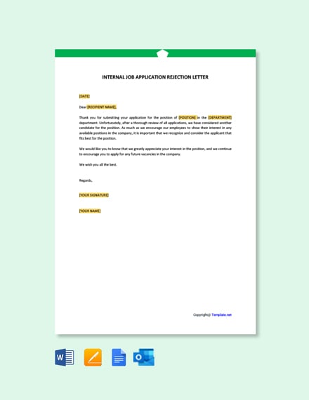 FREE Polite Rejection Letter to Vendor Template - Word ...