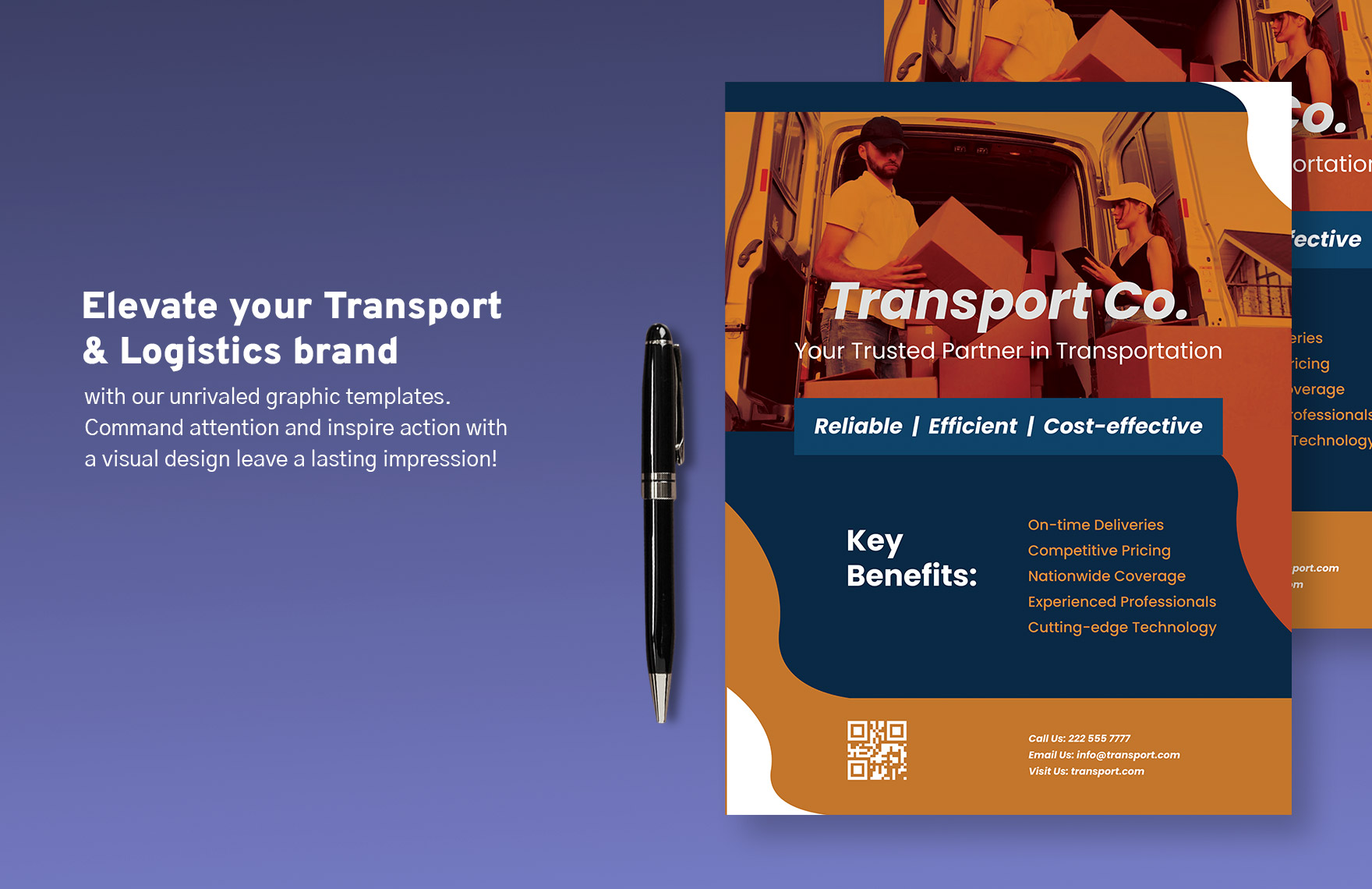 Transport and Logistics Marketing Flyer Template