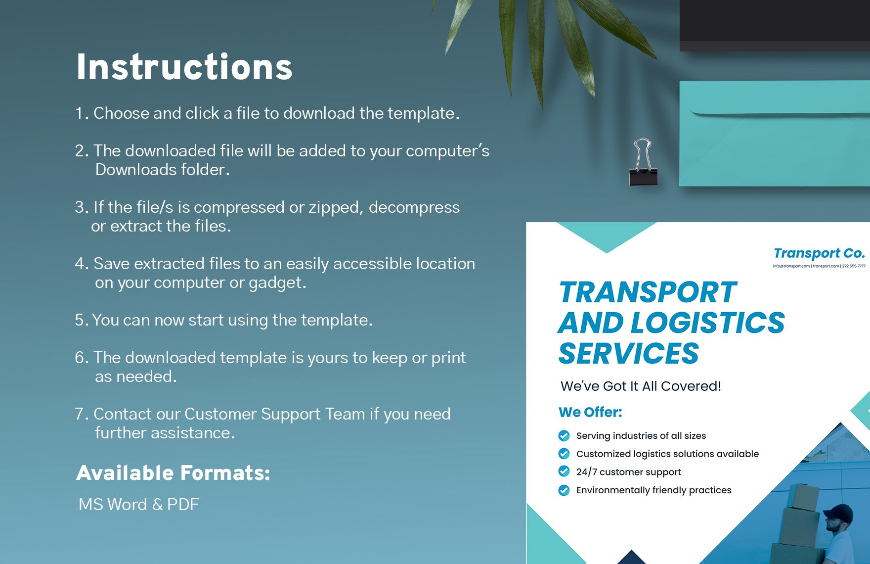 Transport and Logistics Promotional Poster Template