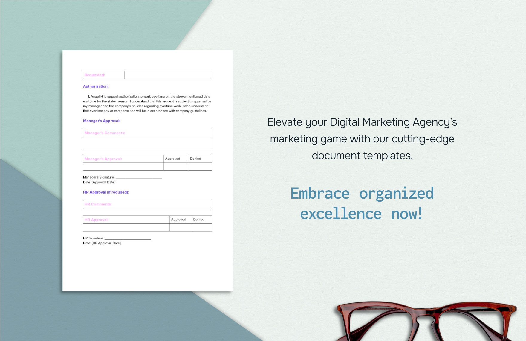 Digital Marketing Agency Overtime Request Form Template
