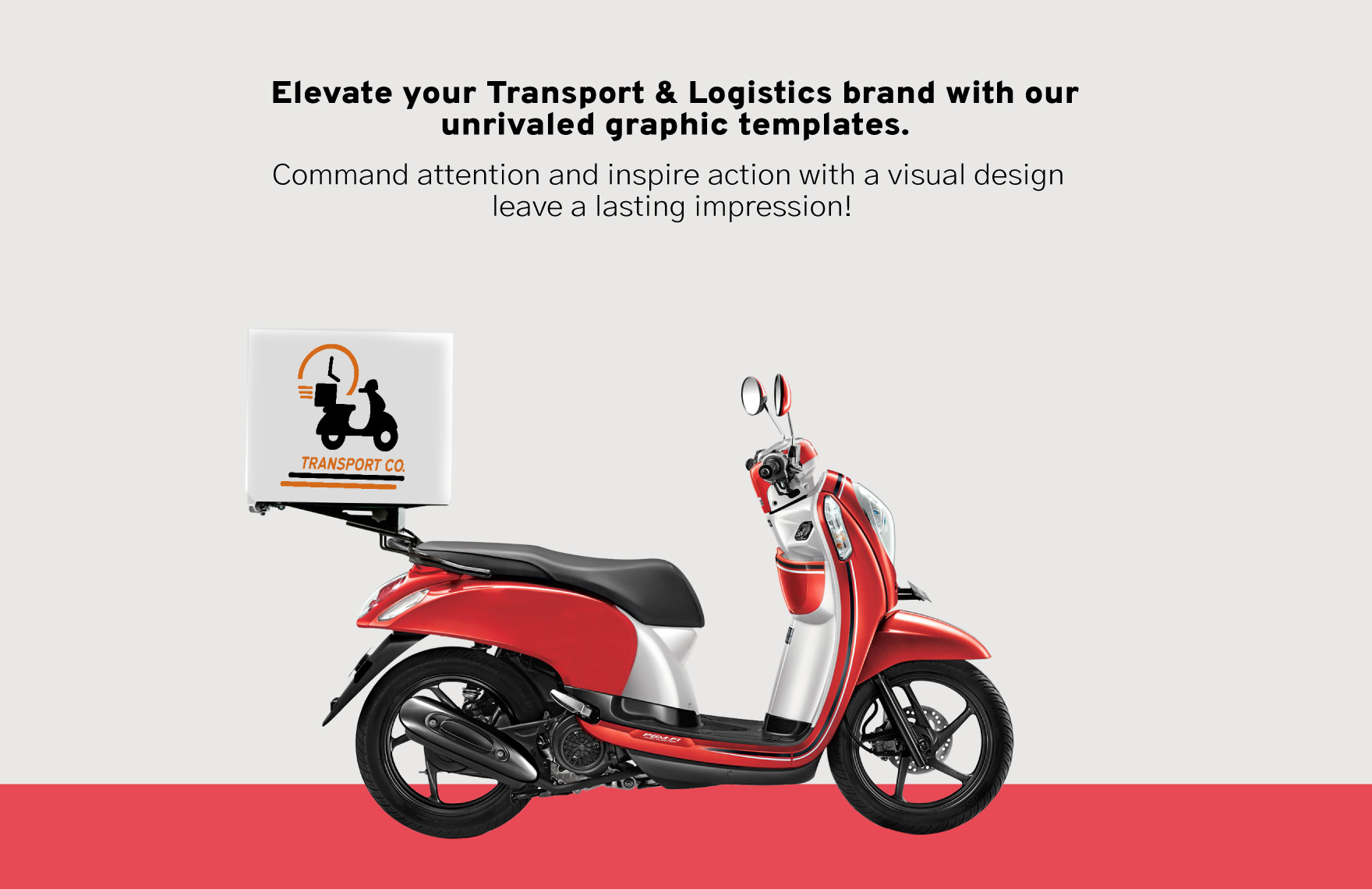 Transport and Logistics Motorcycle Decal Design for Courier Services Template