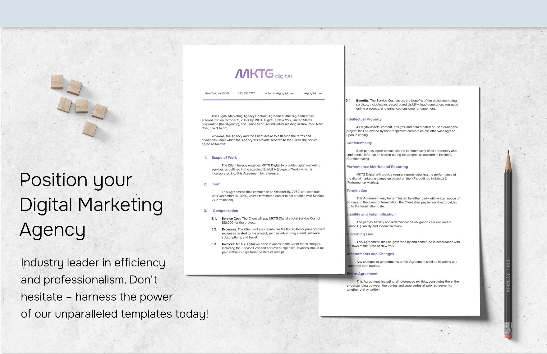 Digital Marketing Agency Contract Agreement Template