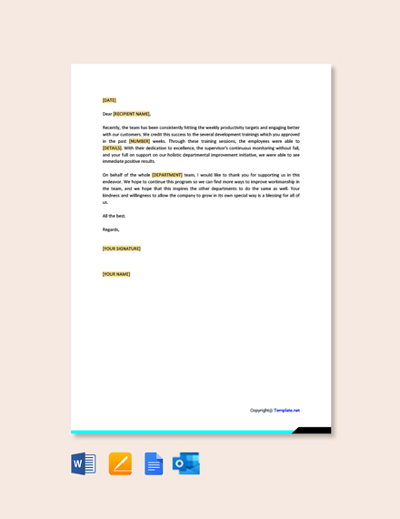 Thank You Letter for Your Service Template - Google Docs, Word ...