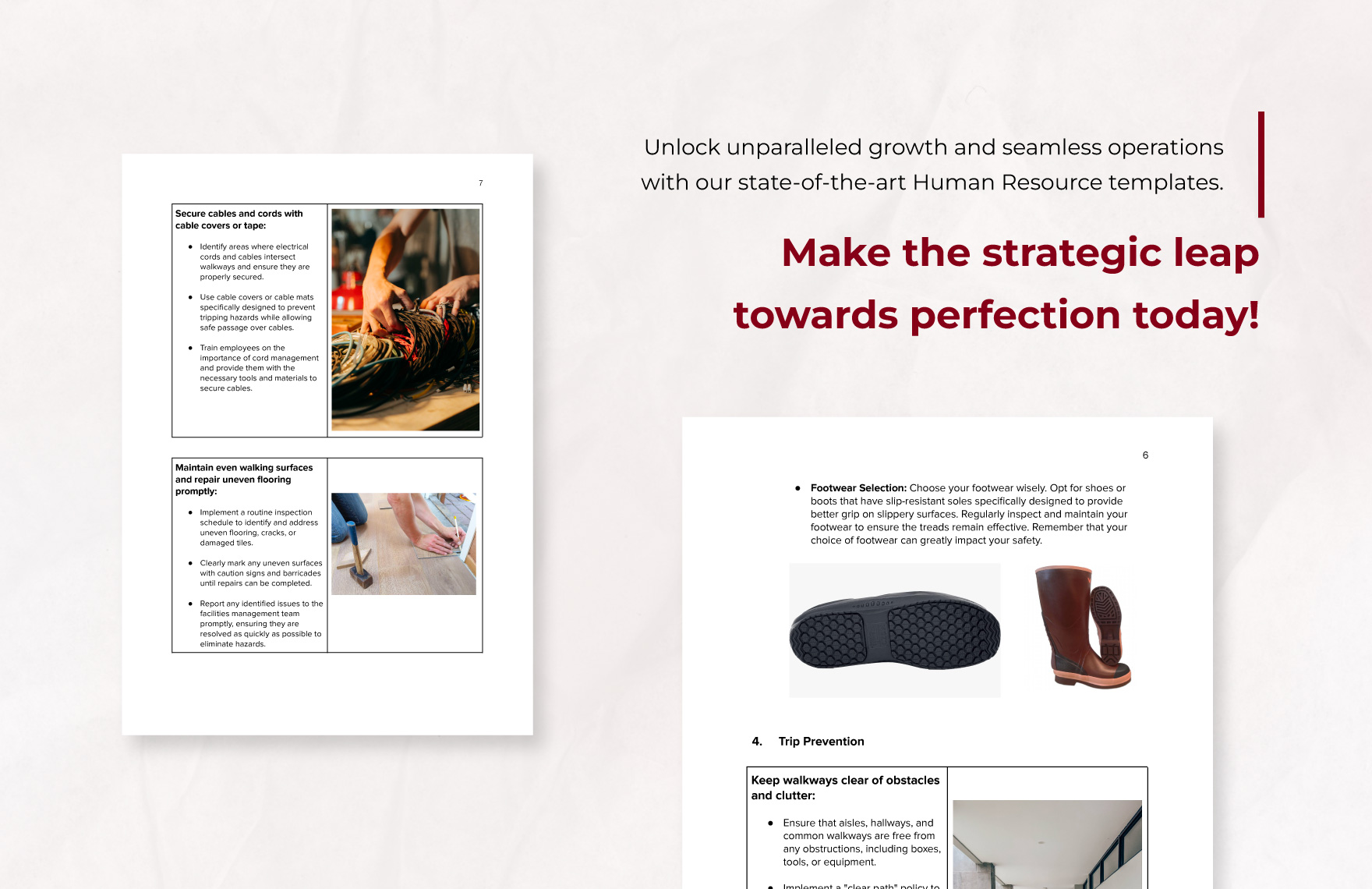 Slip, Trip, and Fall Prevention Guide HR Template