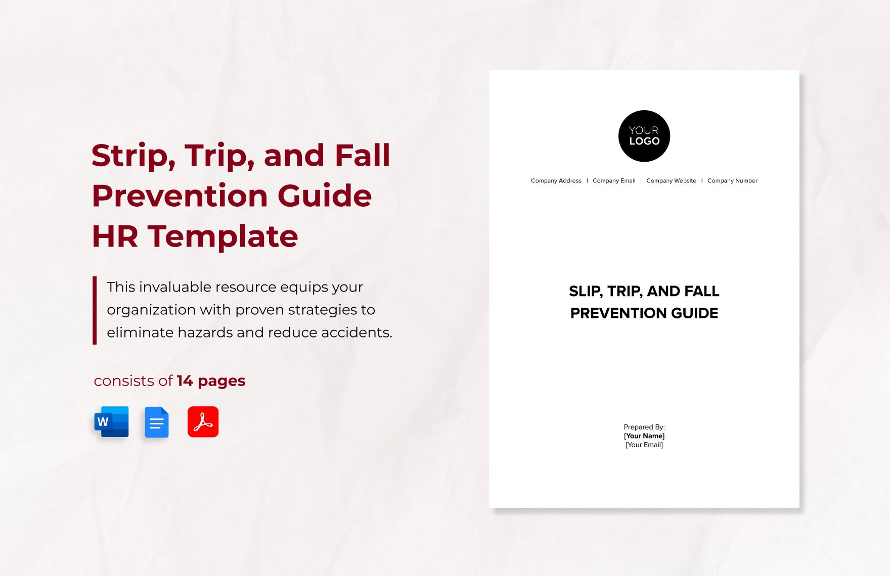 Slip, Trip, and Fall Prevention Guide HR Template