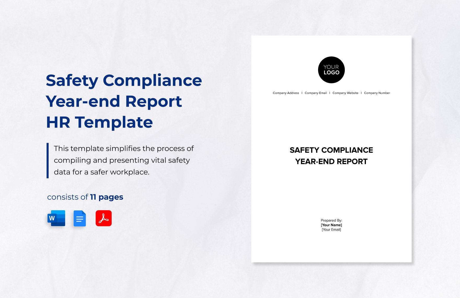 Safety Compliance Year-end Report HR Template