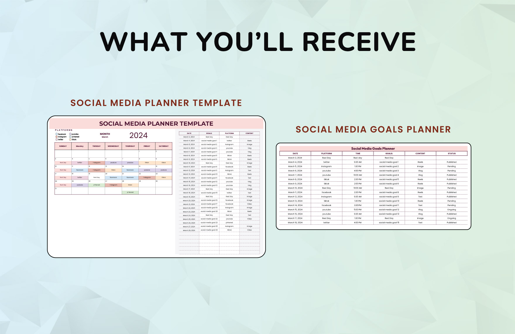 Social Media Planner Template