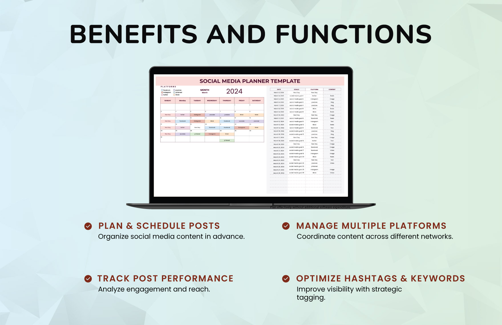 Social Media Planner Template