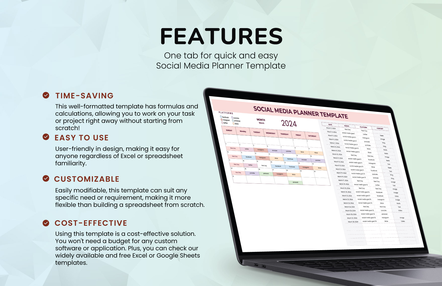 Social Media Planner Template