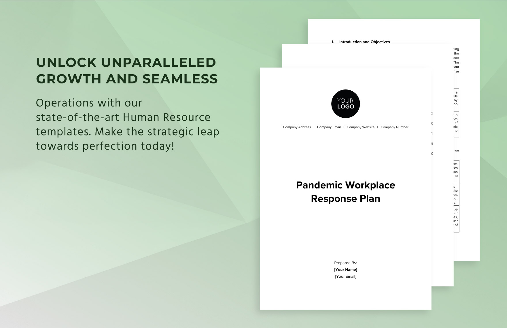 Pandemic Workplace Response Plan HR Template