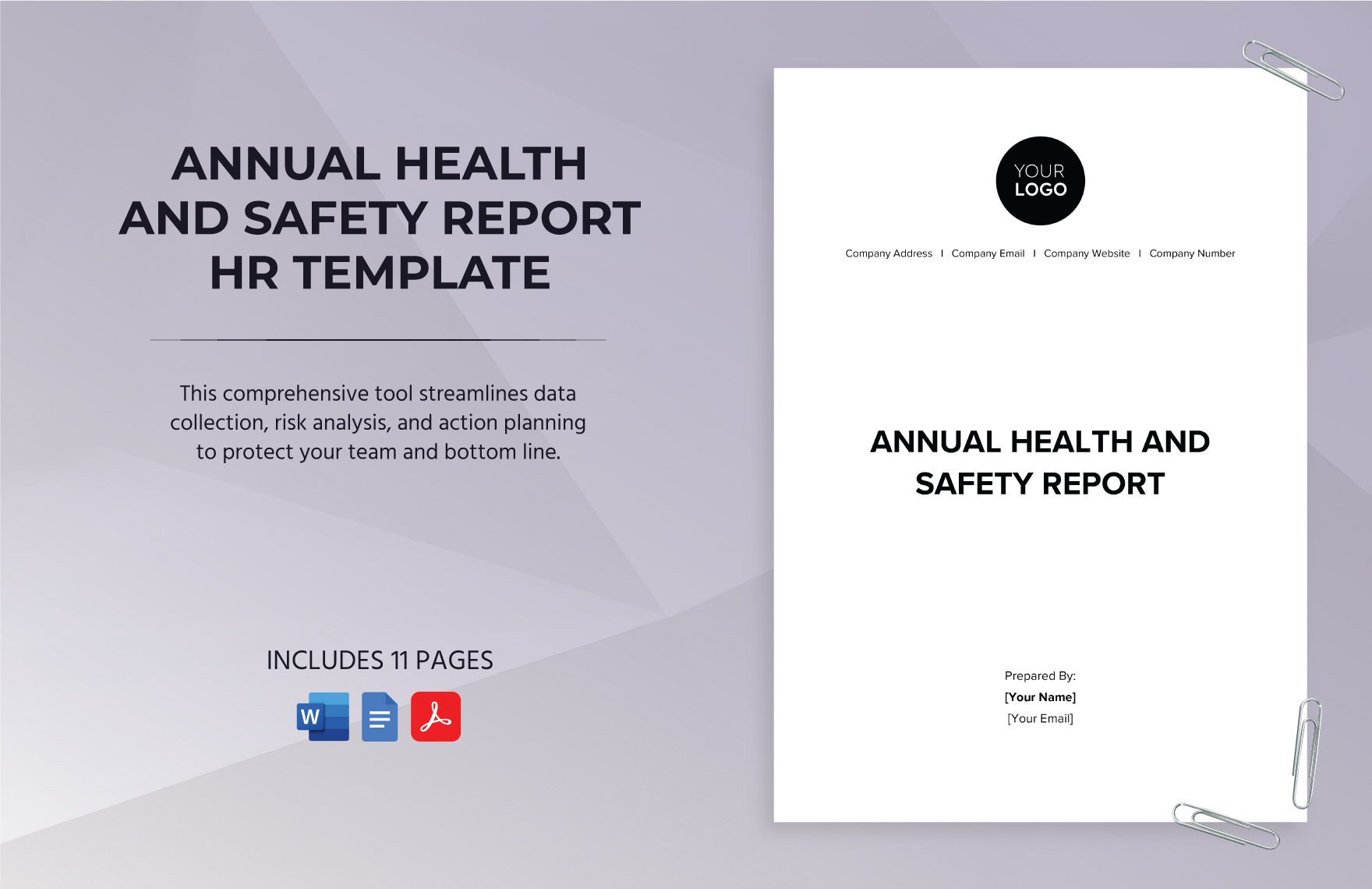Annual Health and Safety Report HR Template