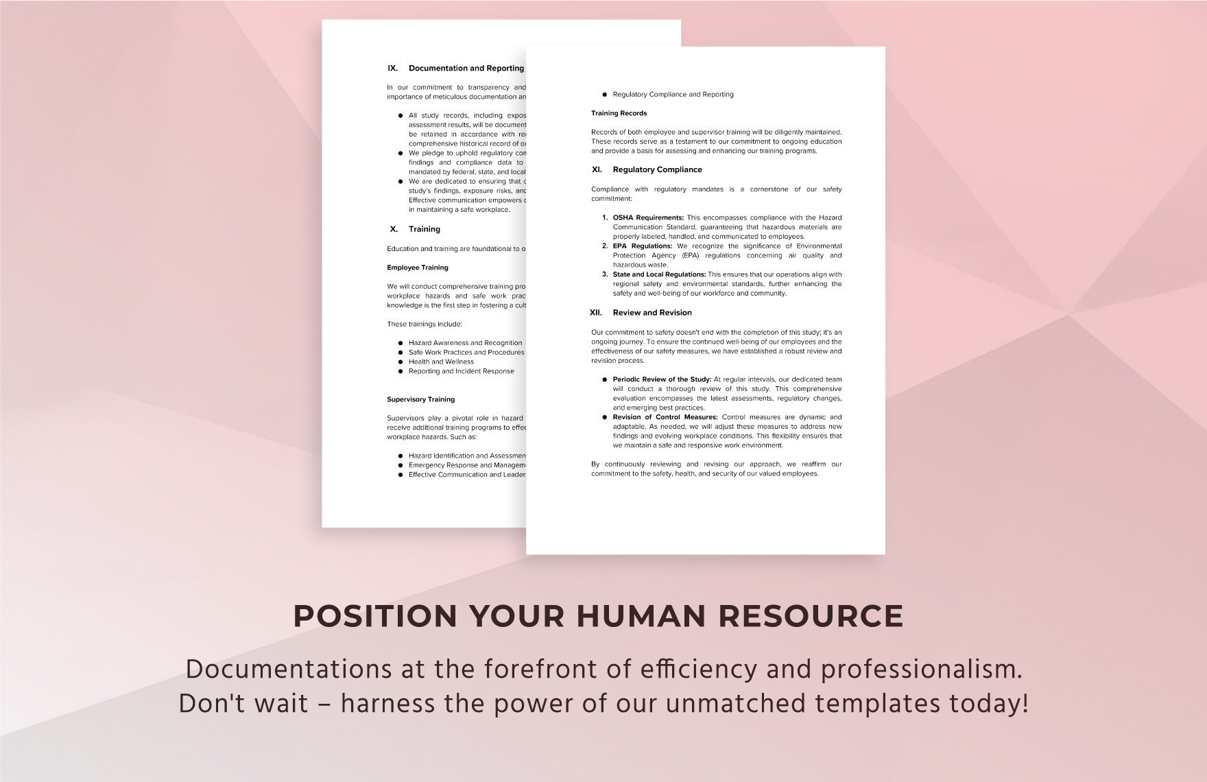 Industrial Hygiene and Air Quality Study HR Template