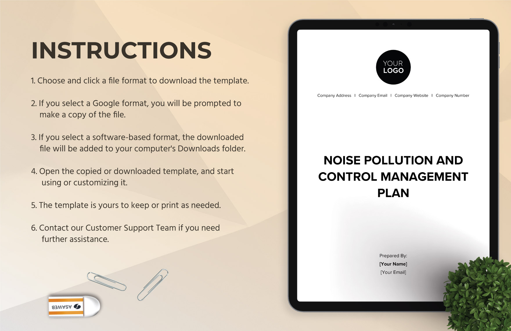 Noise Pollution and Control Management Plan HR Template