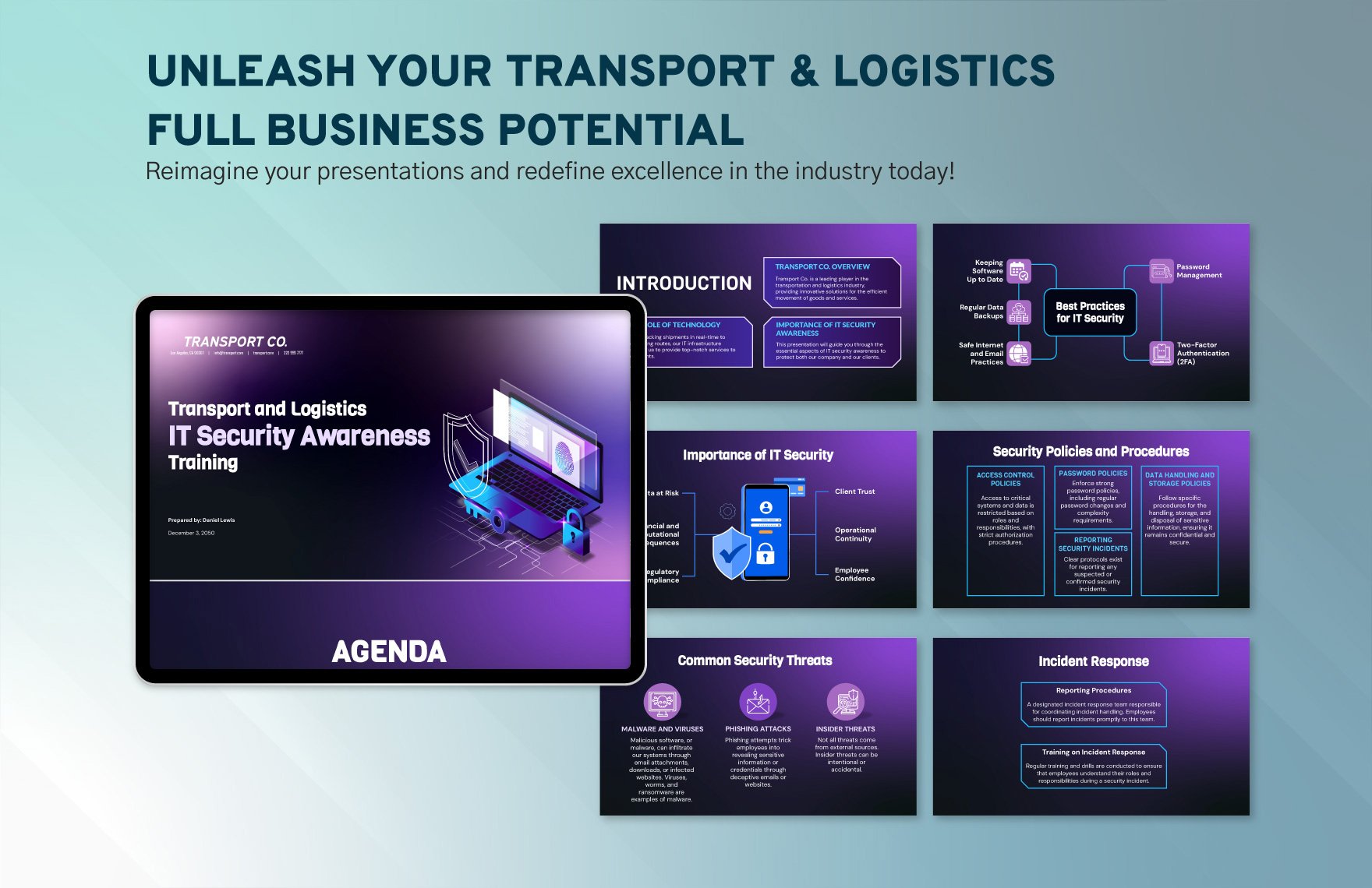 Transport and Logistics IT Security Awareness Training Template