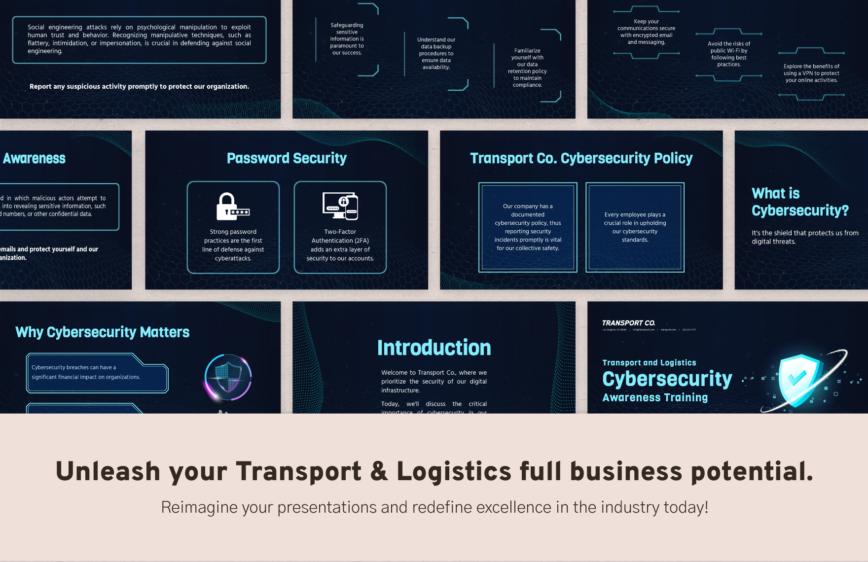 Transport and Logistics Cybersecurity Awareness Training Template