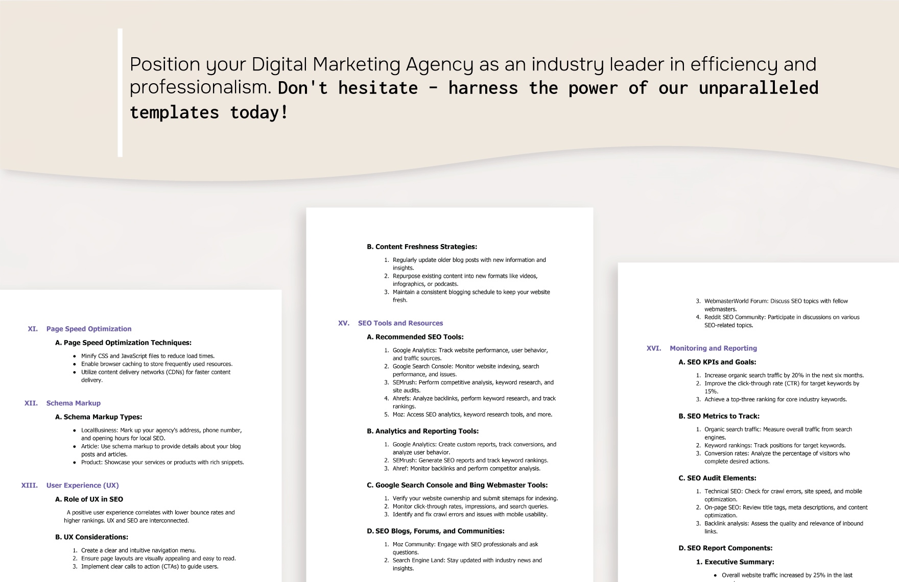 Digital Marketing Agency On-Page SEO Guide Template