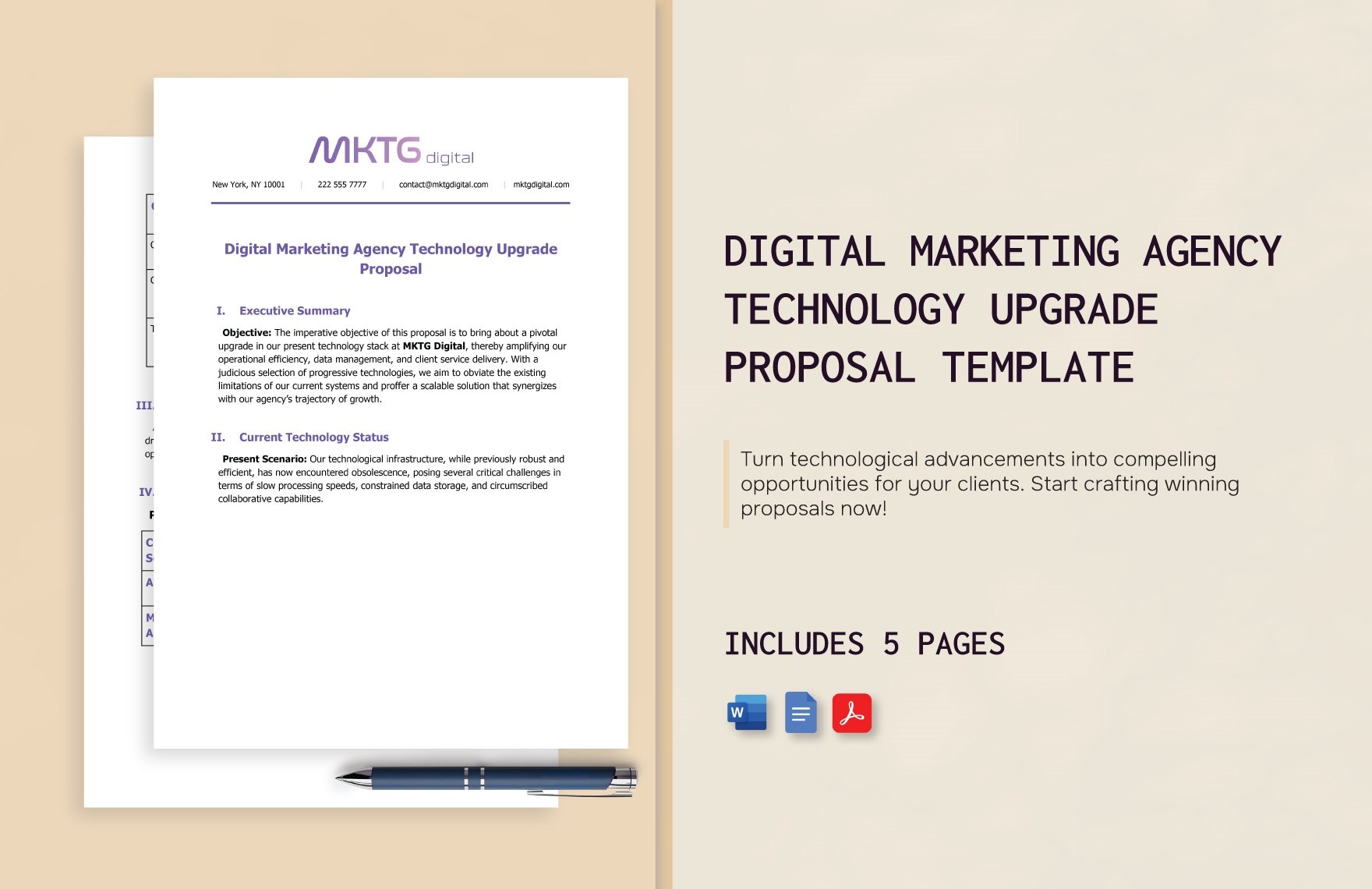 Digital Marketing Agency Technology Upgrade Proposal Template
