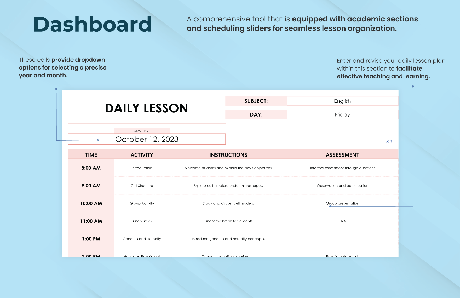 Lesson Planner Template
