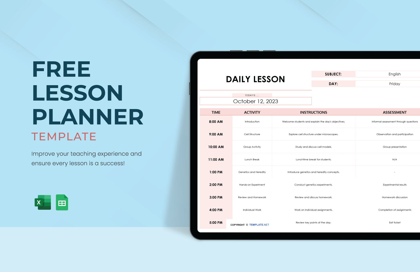Lesson Planner Template