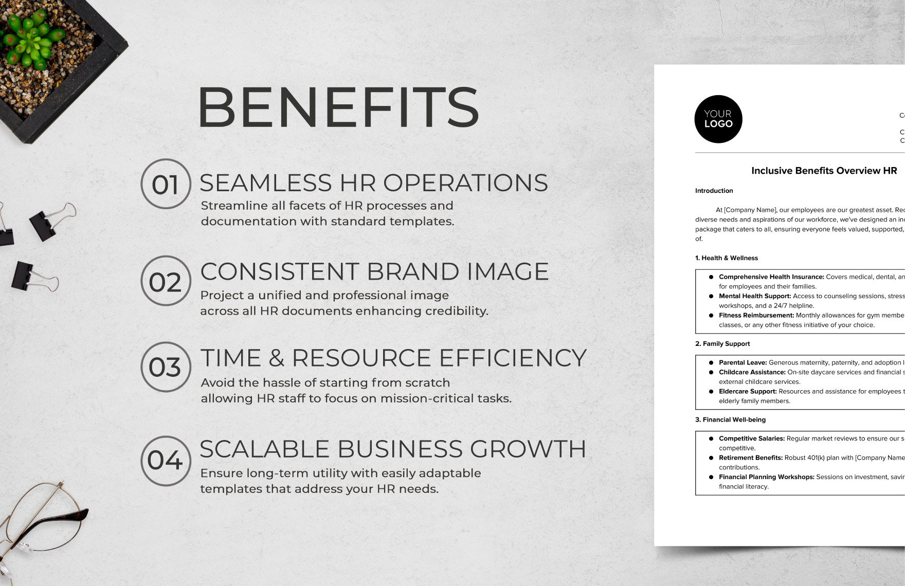 Inclusive Benefits Overview HR Template