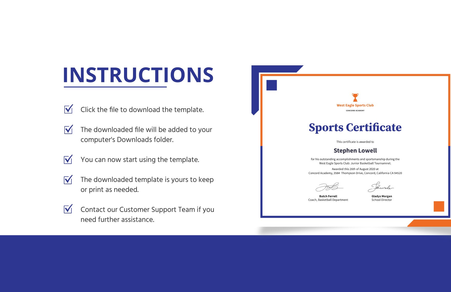 Certificate of Sports Day Template