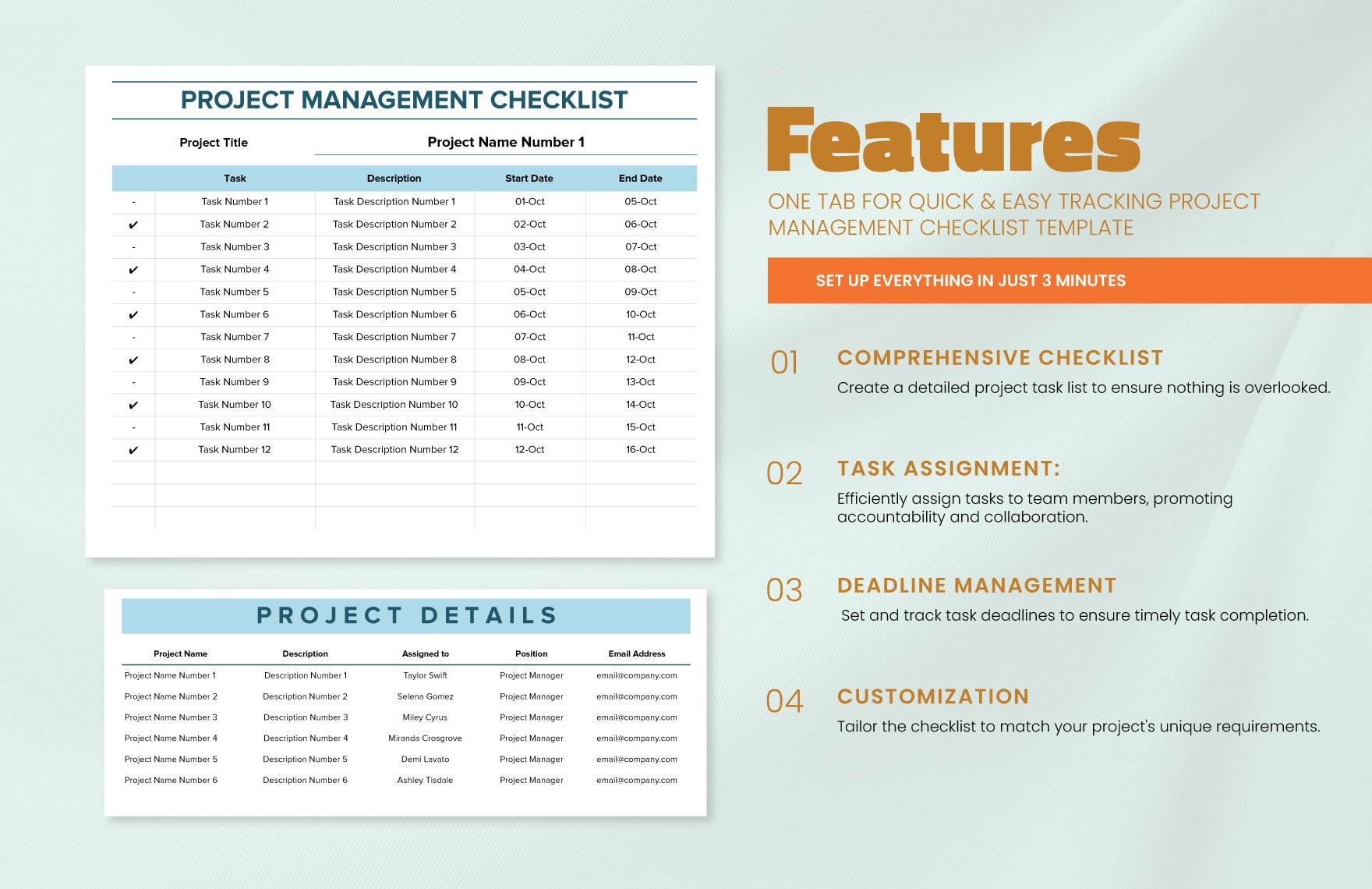 Project Management Checklist Template