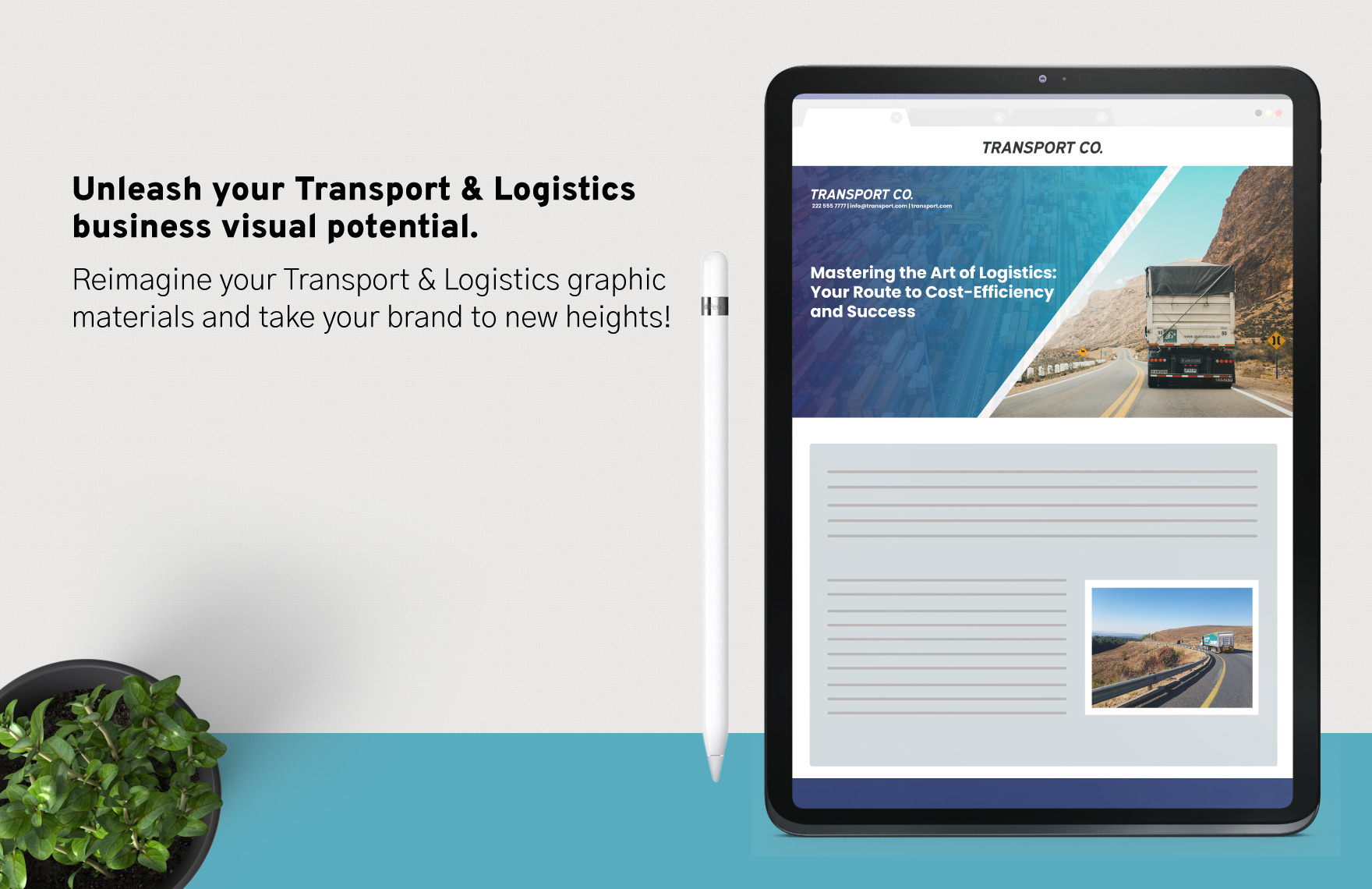 Transport and Logistics Blog Post Header Template