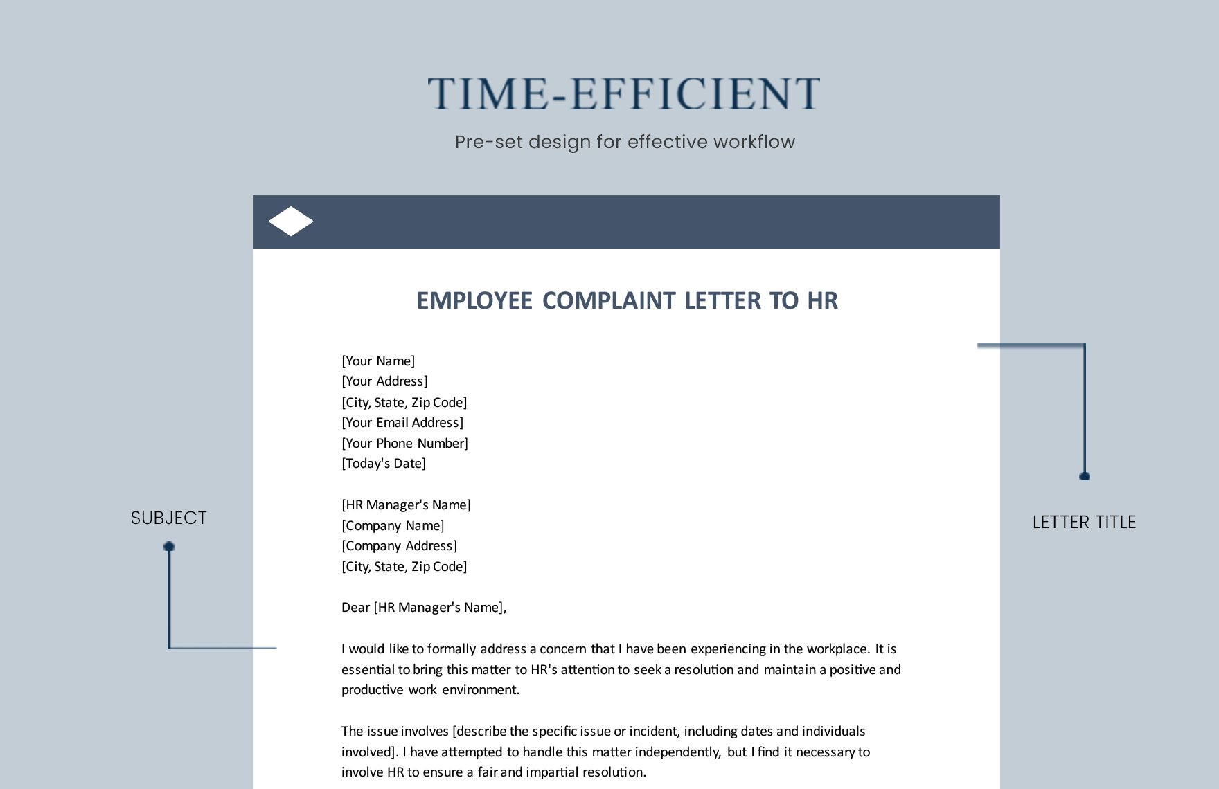 Employee Complaint Letter To Hr