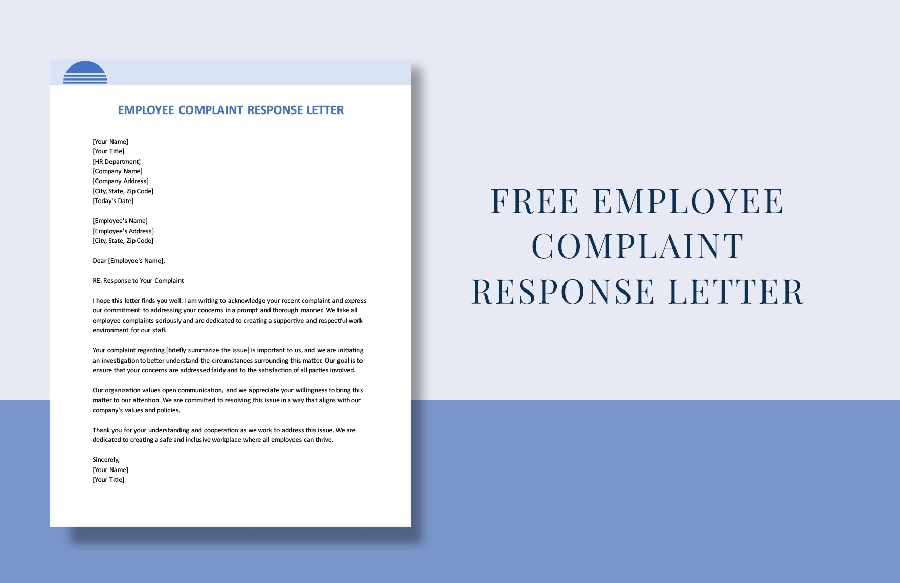 Employee Complaint Response Letter