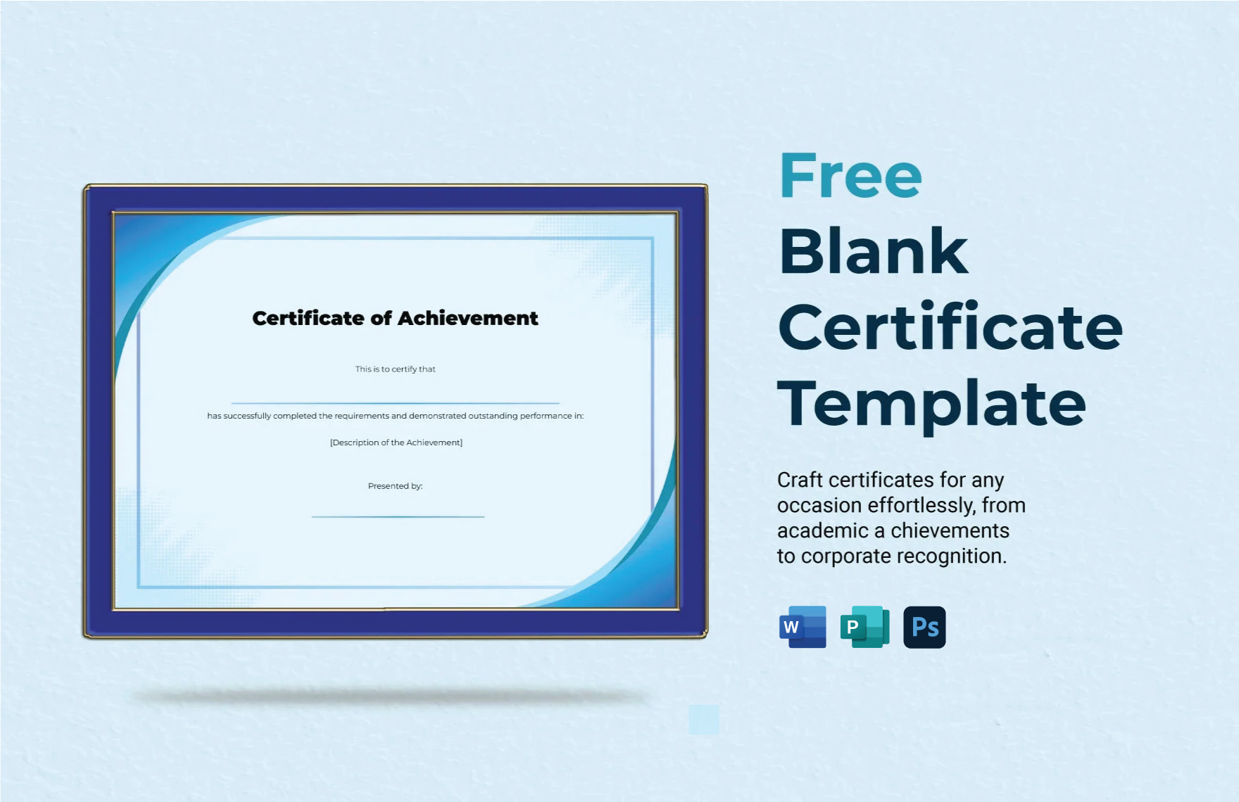 Free Blank Certificate Template