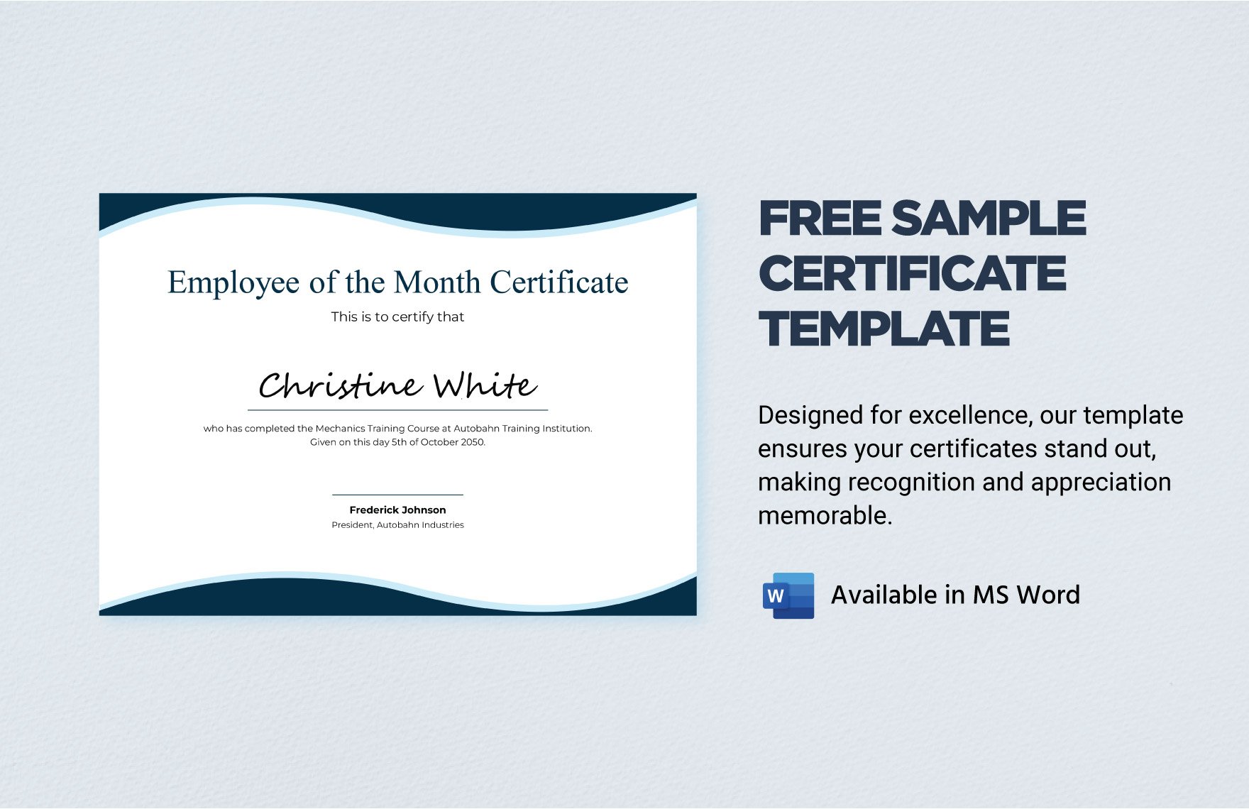 Sample Certificate Template 
