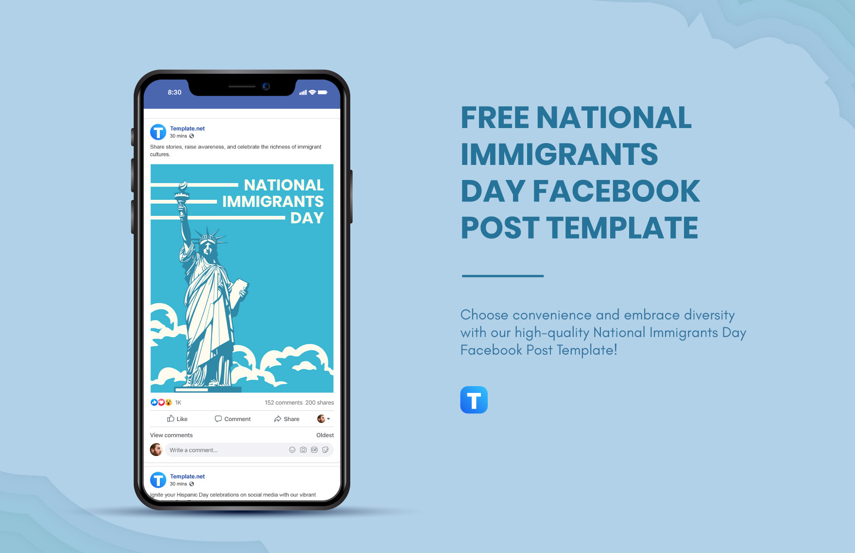 National Immigrants Day Facebook Post Template