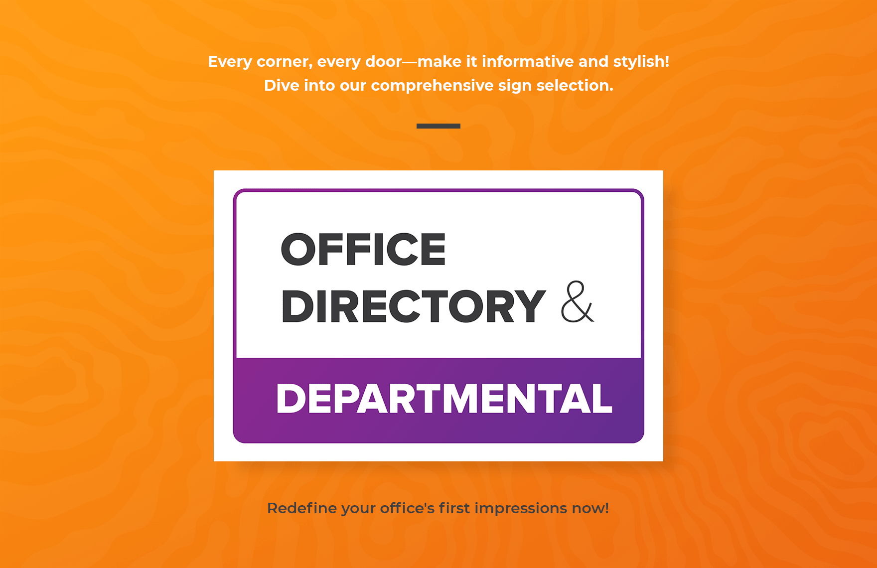 Office Directory and Departmental Sign Template
