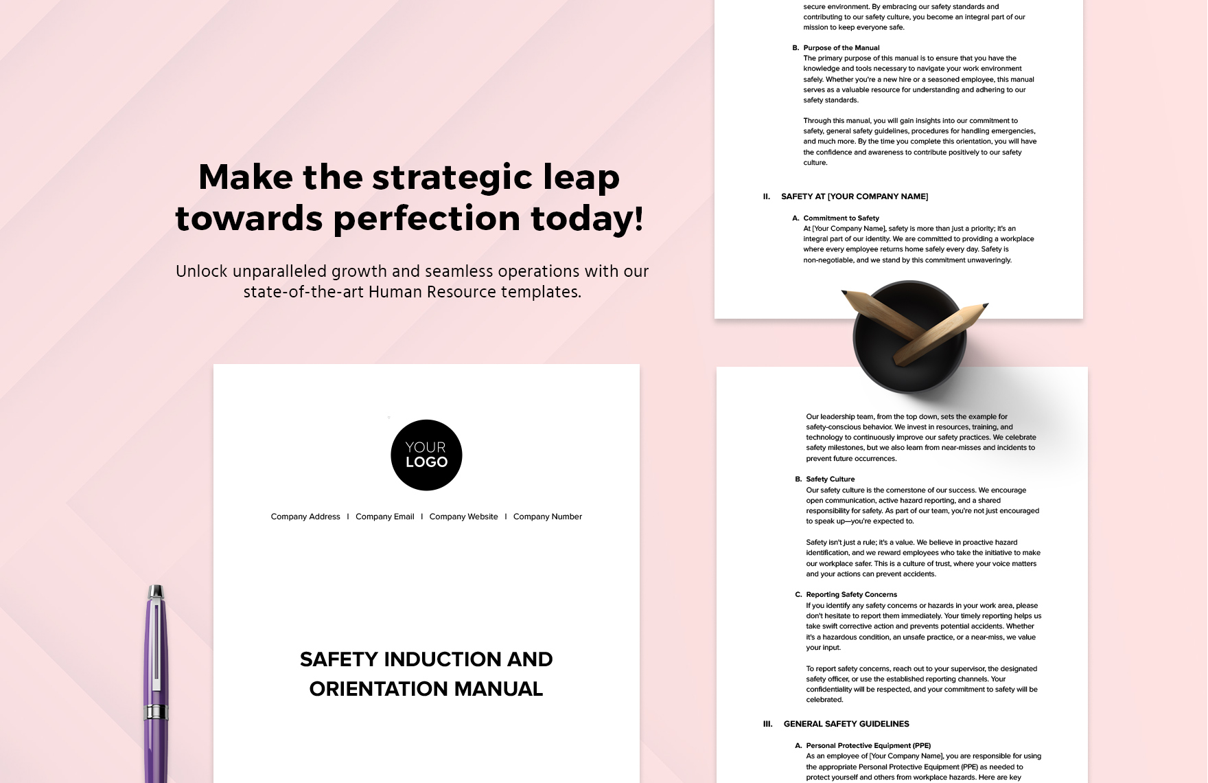Safety Induction and Orientation Manual HR Template