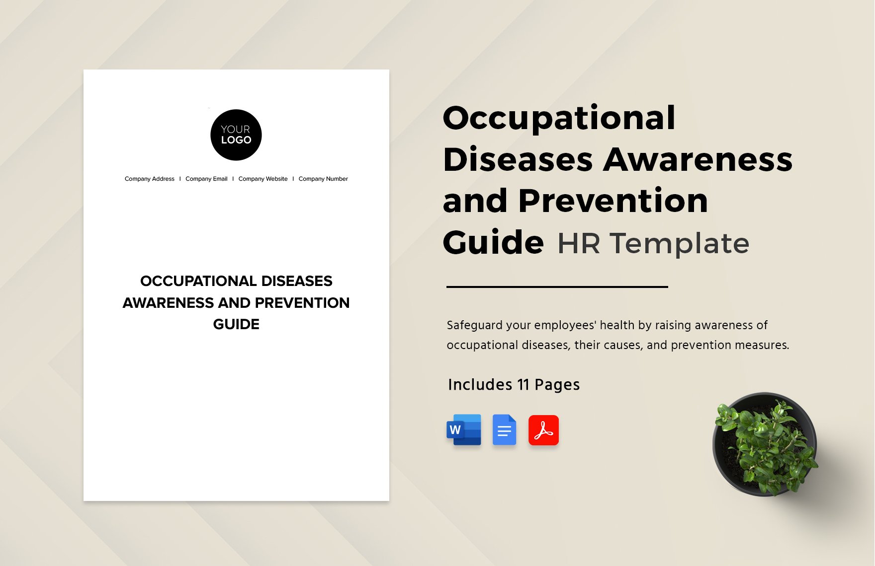 Occupational Diseases Awareness and Prevention Guide HR Template