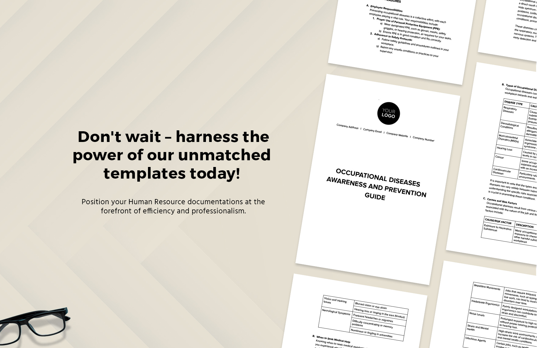 Occupational Diseases Awareness and Prevention Guide HR Template