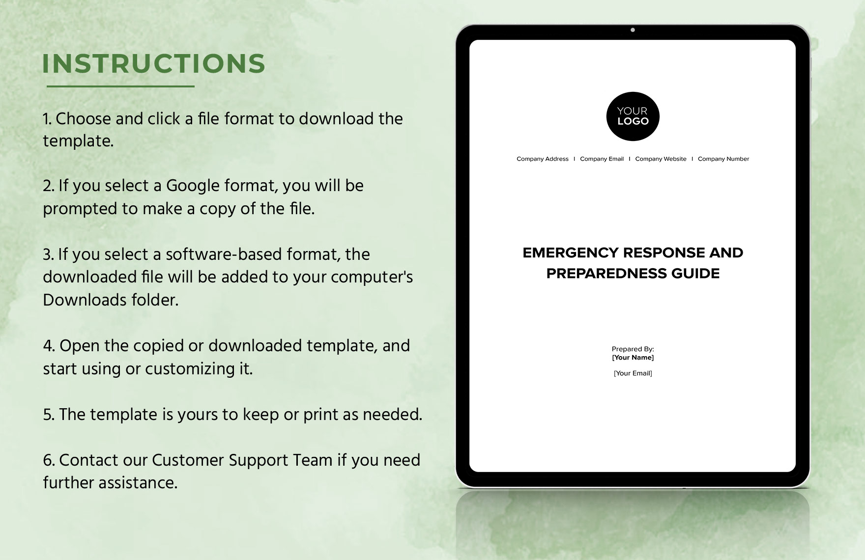 Emergency Response and Preparedness Guide HR Template