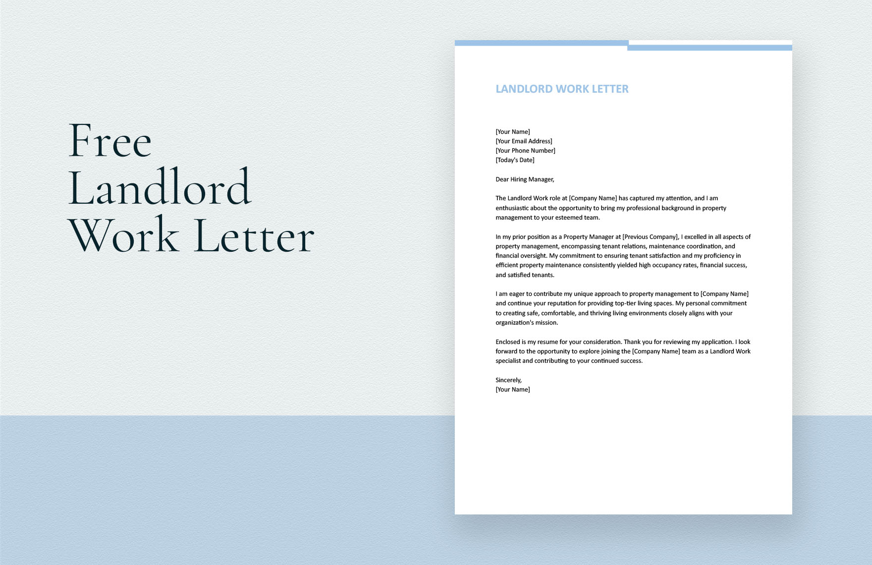 Landlord Work Letter
