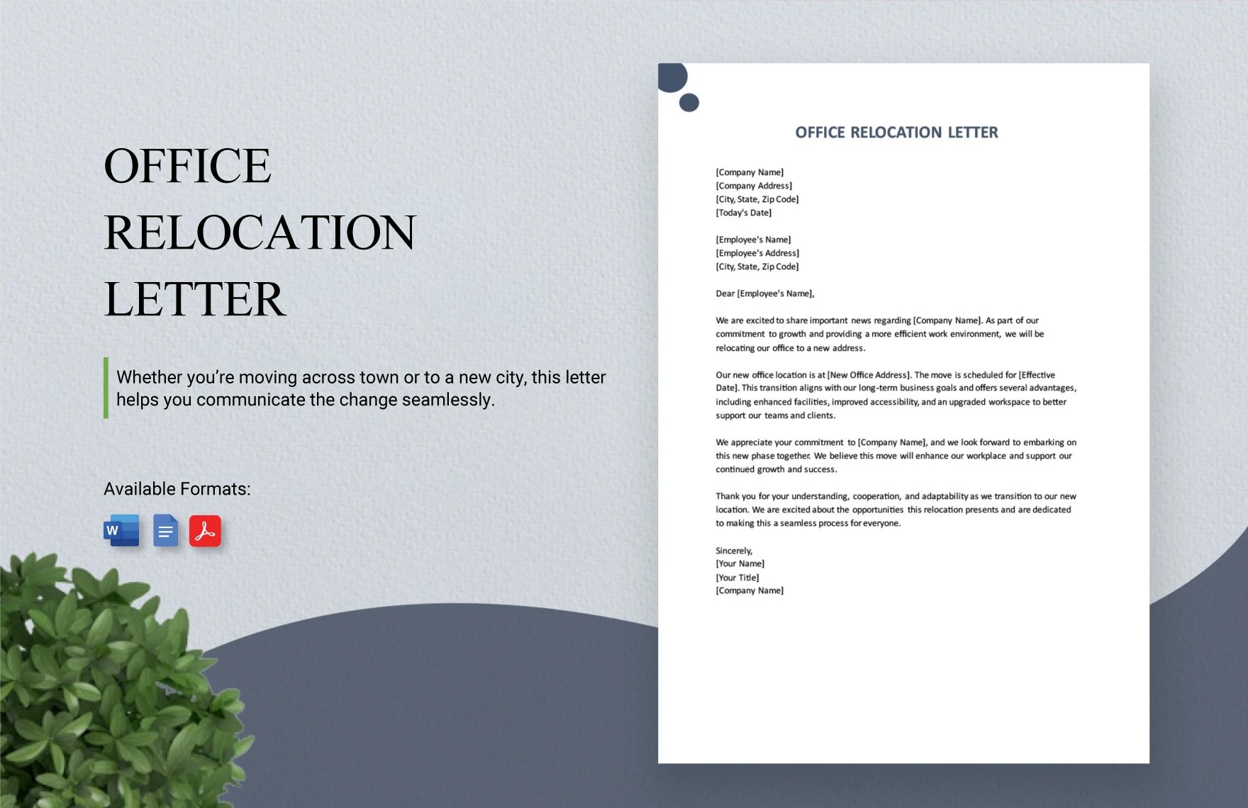 Office Relocation Letter in Word, Google Docs, PDF
