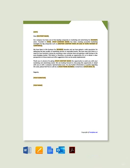 Product Sales Proposal Letter Template 