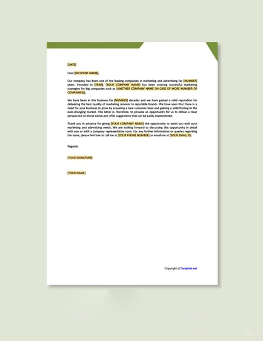 Business Sales Proposal Letter Template