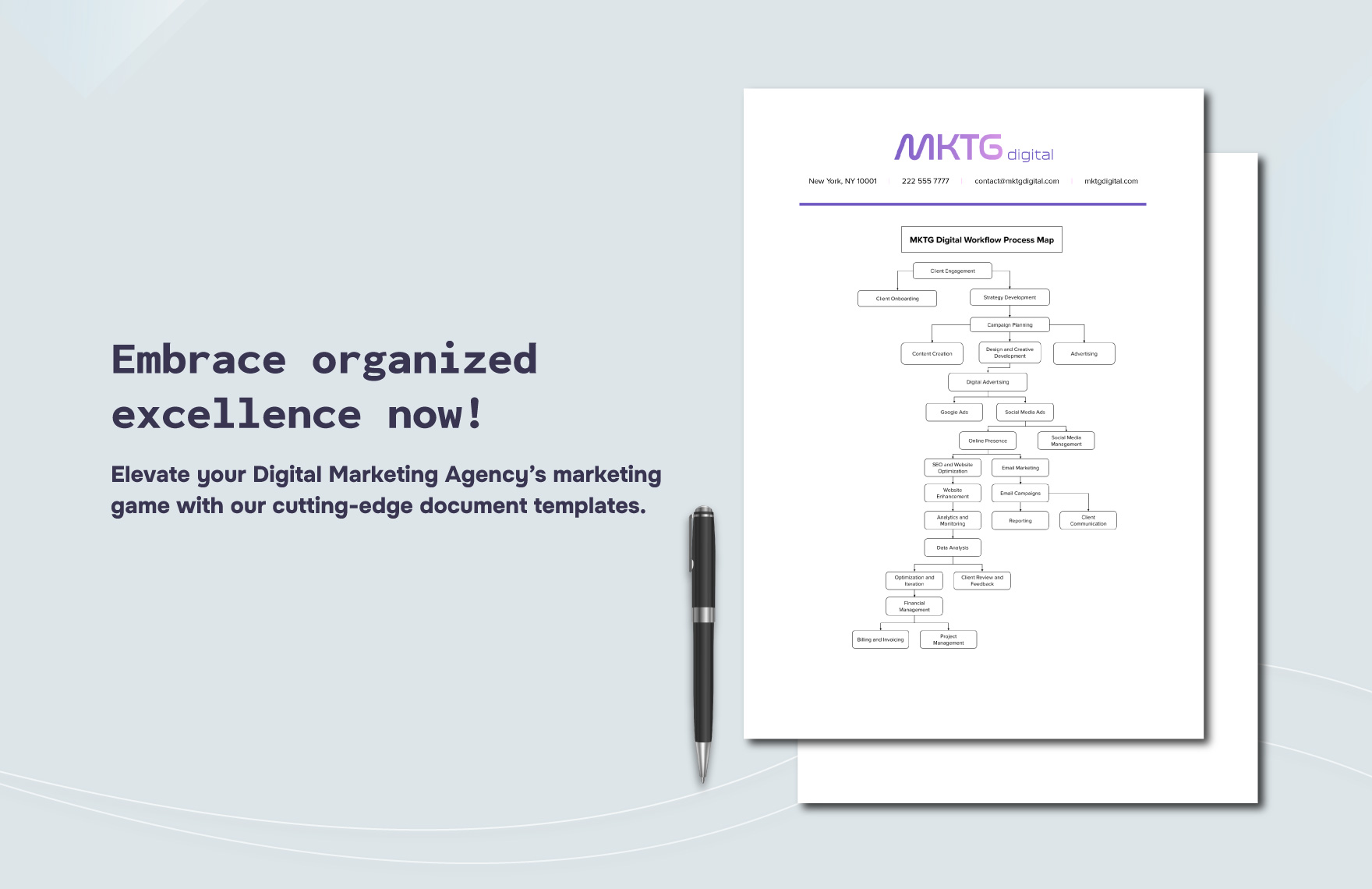 Digital Marketing Agency Workflow Process Map Template