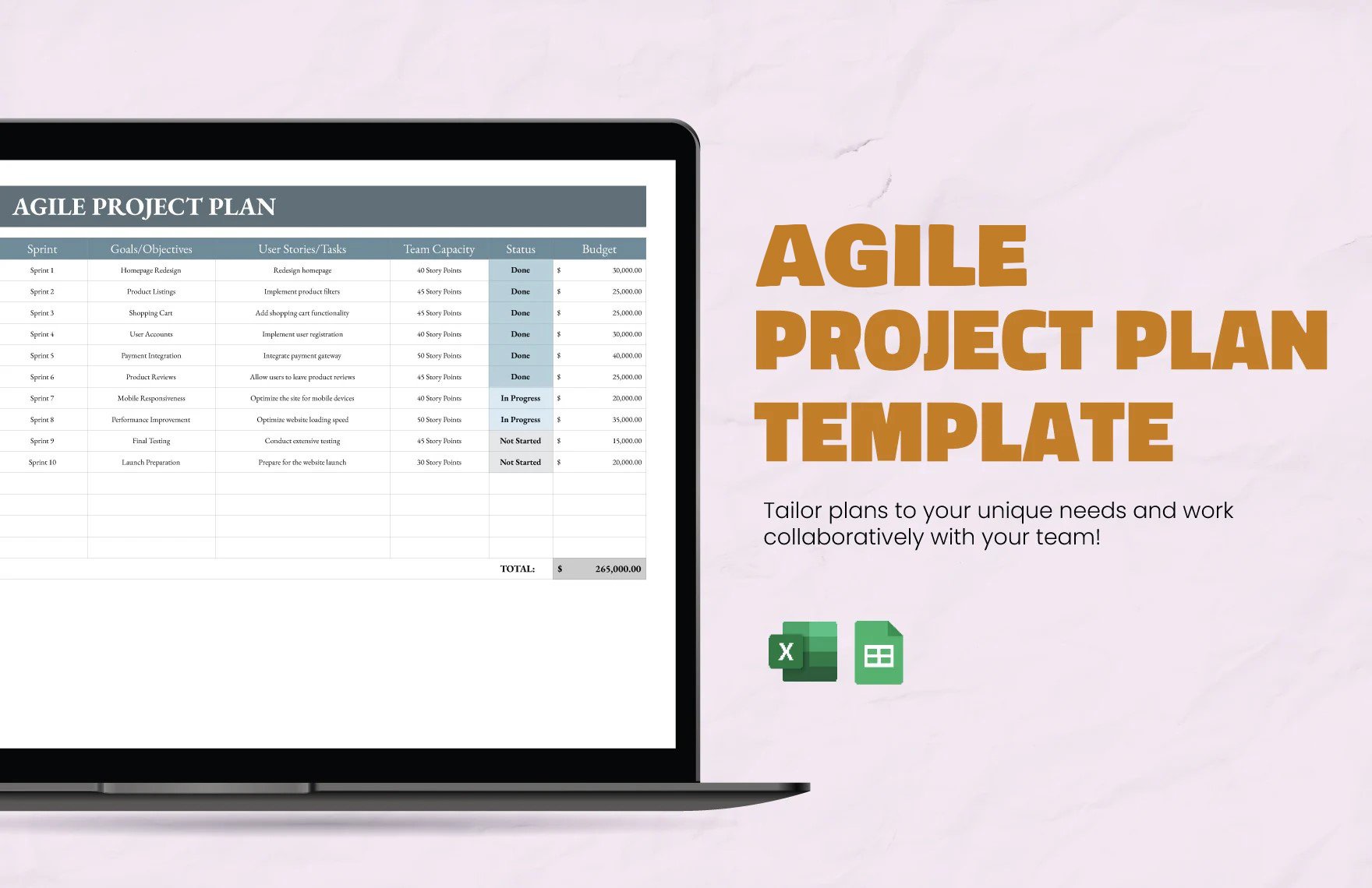 Free Agile Project Plan Template in Excel, Google Sheets