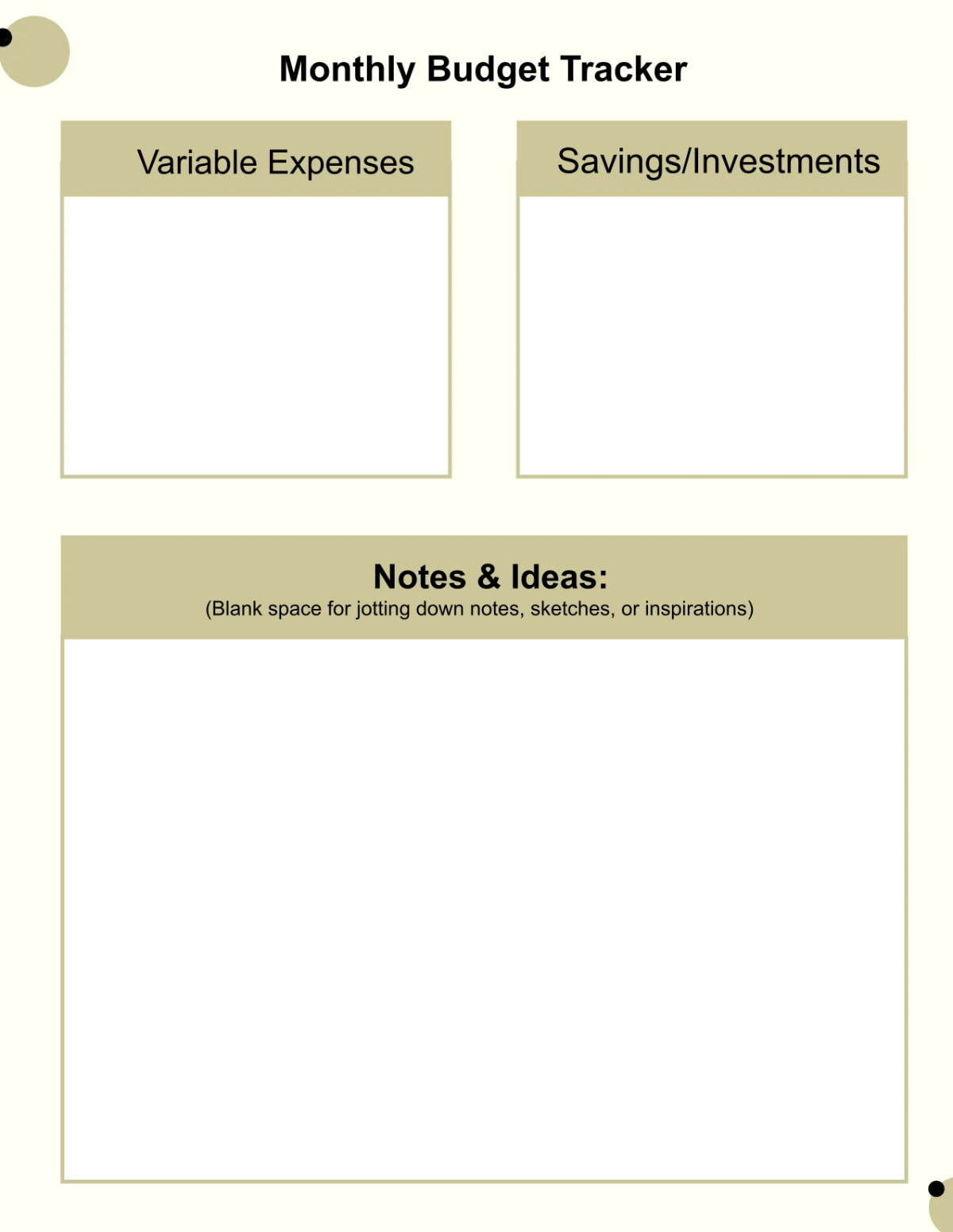 Free Monthly Planner Template to Edit Online