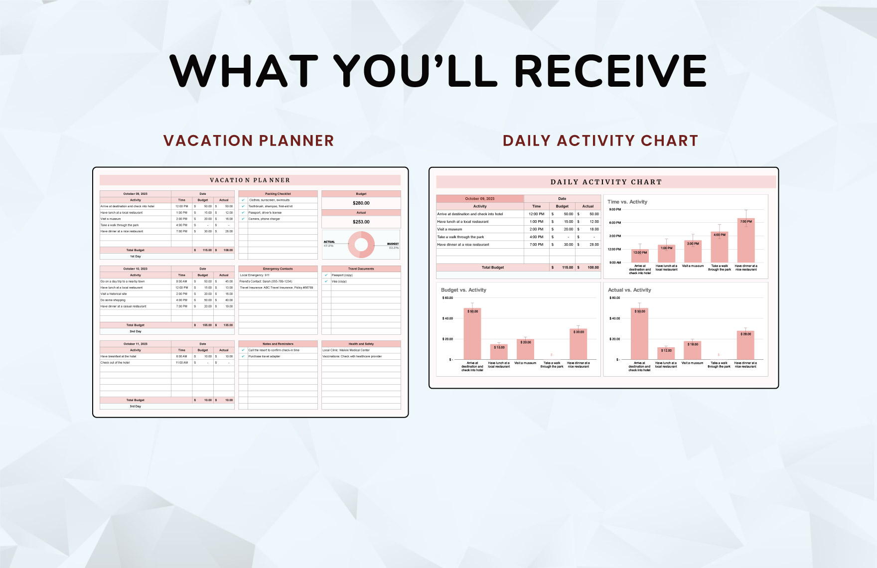 Vacation Planner Template