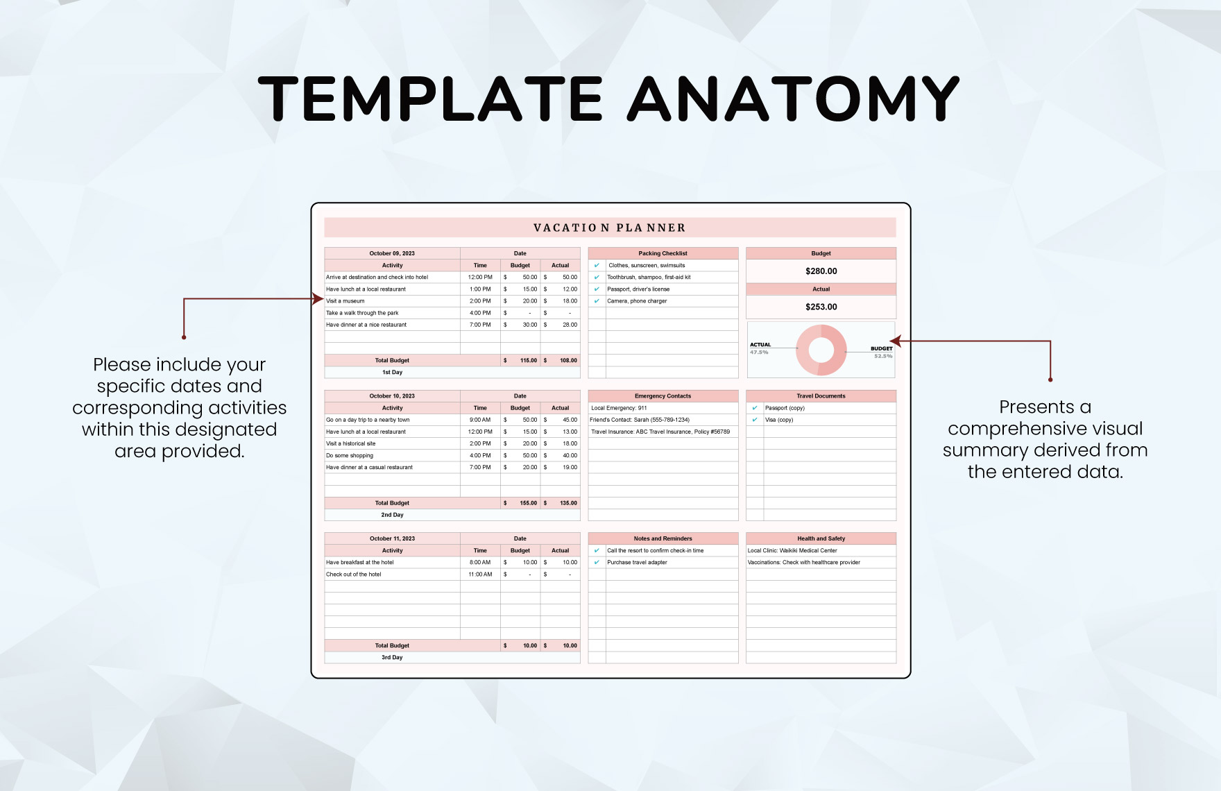 Vacation Planner Template